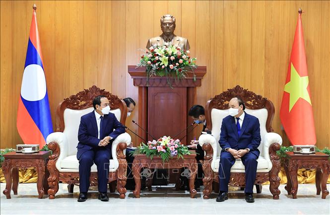 Chủ tịch nước Nguyễn Xuân Phúc tiếp kiến Phó chủ tịch nước Lào